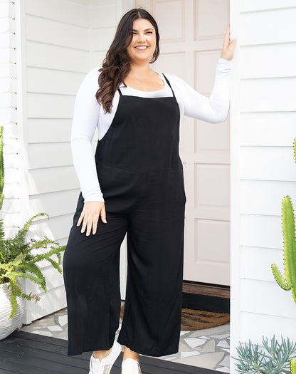 Rayon Overall -Black