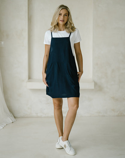 Rayon Pinafore - Ink