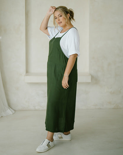 Apron Dress - Olive