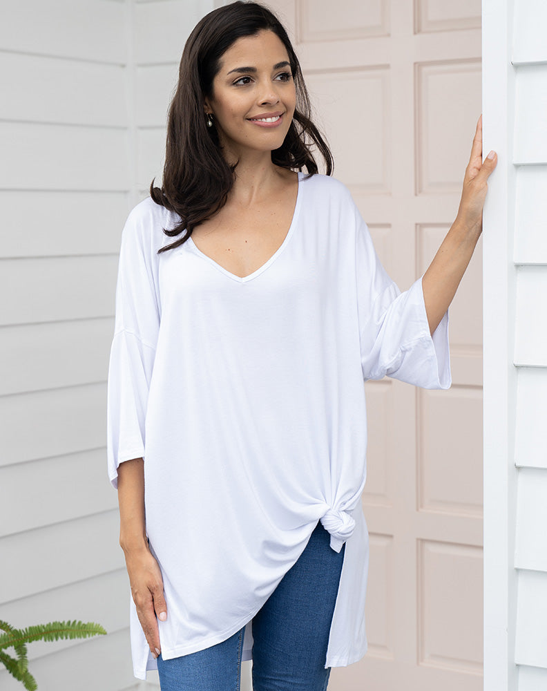 Knot Tee -White
