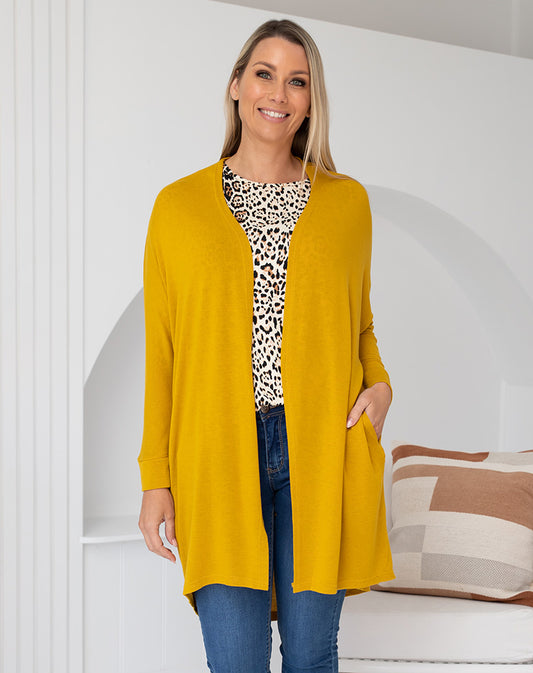 Slouch Cardi -Mustard