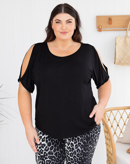 Split Tee - Black