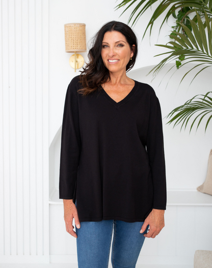 Vee Knit - Black