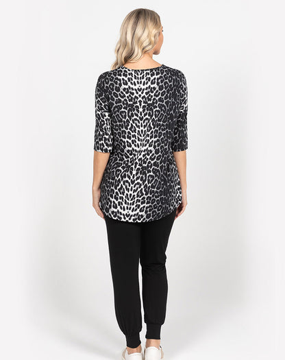 Animal Spring Tee - Black/White Animal