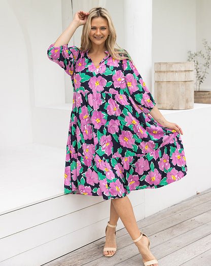 Violet Dress - Floral