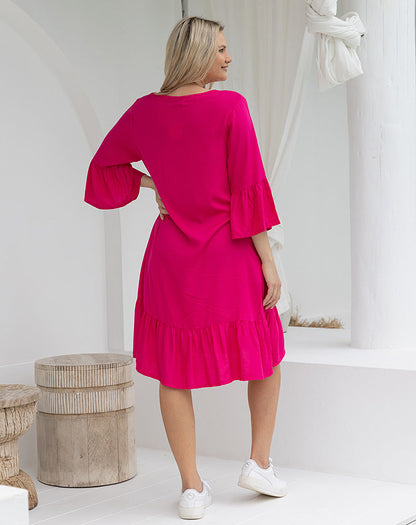 Iluka Dress - Hot/Pink