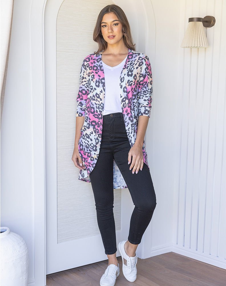 Festival Shrug - Pink/Leopard
