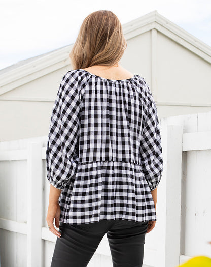 Amber Top - Black/Off White