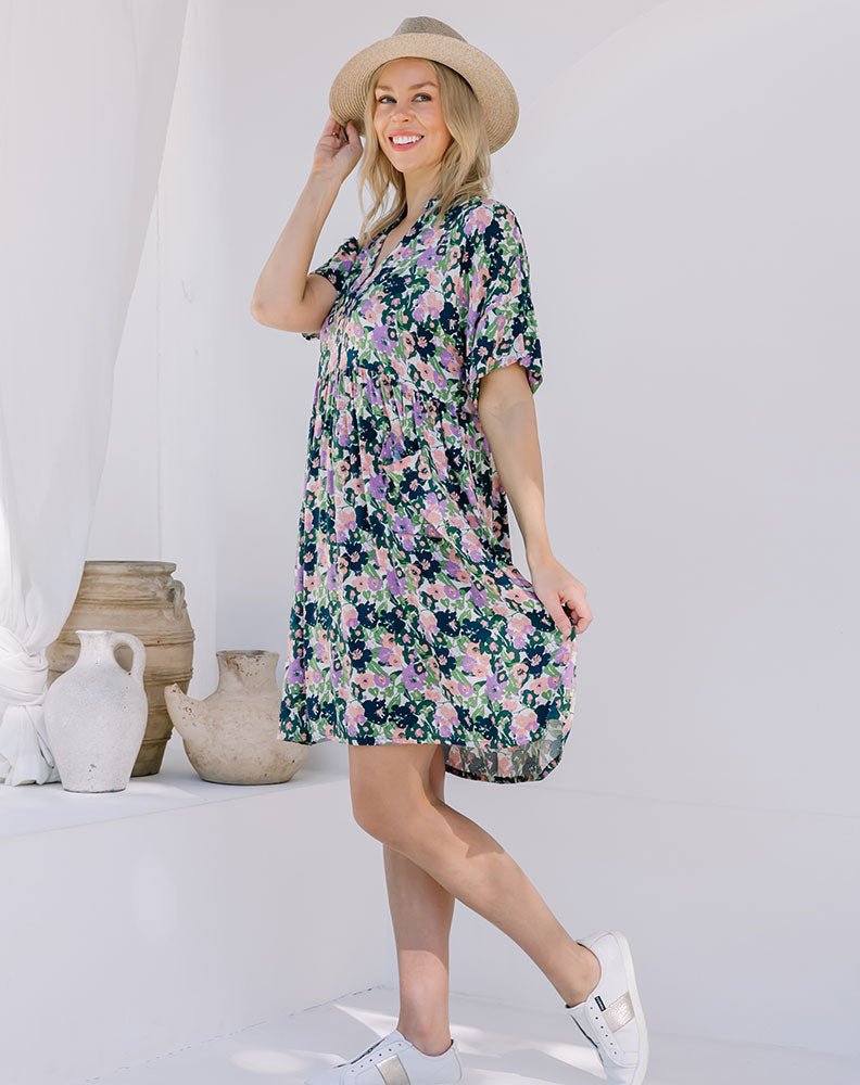 Ella Babydoll Dress - Floral