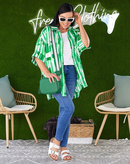 Ingrid Shirt - Green/Line