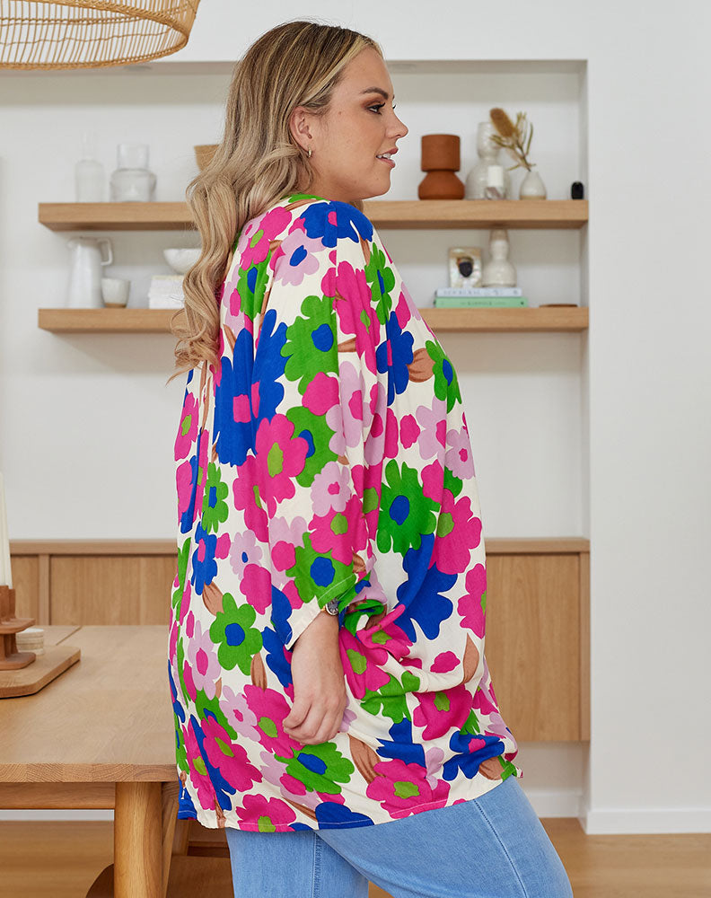 Klara Kimono - Multi/Floral