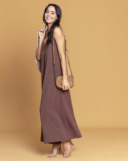 Sophia Jumpsuit With Zip - Raisin