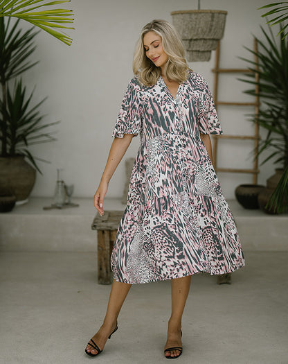 Fresia Dress Pink Leo