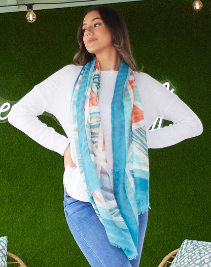 Azure Geo Scarf