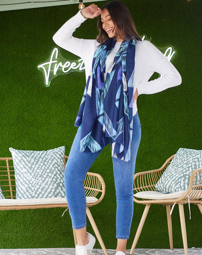 Blue Hues Print Scarf
