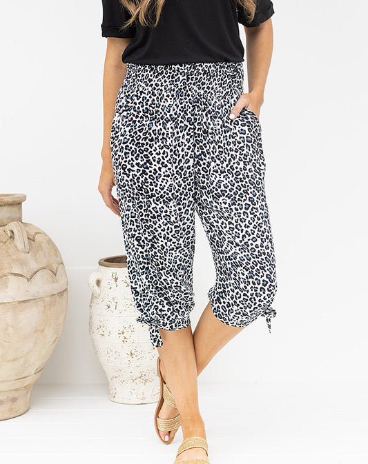 Peace Out Pants - White/Grey