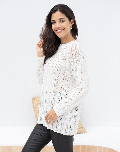 Lacey Knit - White